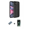 MARSİLYAN™- iPhone 12 Mini Kılıf Doruk Klasik Özel Seri - Şeffaf 360 Full Body Arka Koruyucu + Shine Kamera Lens Koruma Cam - GI