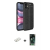 MARSİLYAN™- iPhone 12 Mini Kılıf Doruk Klasik Özel Seri - Şeffaf 360 Full Body Arka Koruyucu + Renkli Kamera Lens Koruma Cam - TU