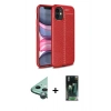 MARSİLYAN™- iPhone 12 Mini Kılıf Doruk Klasik Özel Seri - Şeffaf 360 Full Body Arka Koruyucu + Raze Metal Kamera Lens - YL