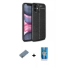 MARSİLYAN™- iPhone 12 Mini Kılıf Doruk Klasik Özel Seri - Şeffaf Royal Nano Ekran Koruyucu + Shine Kamera Lens Koruma Cam - GI