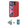 MARSİLYAN™- iPhone 12 Mini Kılıf Doruk Klasik Özel Seri - Şeffaf Royal Nano Ekran Koruyucu + Raze Metal Kamera Lens - KI