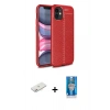 MARSİLYAN™- iPhone 12 Mini Kılıf Doruk Klasik Özel Seri - Şeffaf Royal Nano Ekran Koruyucu + Renkli Kamera Lens Koruma Cam - PE