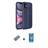 MARSİLYAN™- iPhone 12 Mini Kılıf Doruk Klasik Özel Seri - Şeffaf Royal Nano Ekran Koruyucu + Shine Kamera Lens Koruma Cam - SABE