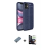 MARSİLYAN™- iPhone 12 Mini Kılıf Doruk Klasik Özel Seri - Şeffaf Temperli Cam Ekran Koruyucu + Shine Kamera Lens Koruma Cam - GI