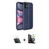 MARSİLYAN™- iPhone 12 Mini Kılıf Doruk Klasik Özel Seri - Şeffaf Temperli Cam Ekran Koruyucu + Kamera Lens Koruma Cam - SF
