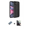 MARSİLYAN™- iPhone 12 Mini Kılıf Doruk Klasik Özel Seri - Şeffaf Temperli Cam Ekran Koruyucu + Shine Kamera Lens Koruma Cam - SABE