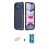 MARSİLYAN™- iPhone 12 Mini Kılıf Eksen Form Prime - Şeffaf Royal Nano Ekran Koruyucu + Renkli Kamera Lens Koruma Cam - SI