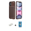 MARSİLYAN™- iPhone 12 Mini Kılıf Eksen Form Prime - Şeffaf Royal Nano Ekran Koruyucu + Renkli Kamera Lens Koruma Cam - TU