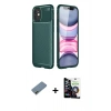 MARSİLYAN™- iPhone 12 Mini Kılıf Eksen Form Prime - Şeffaf Temperli Cam Ekran Koruyucu + Shine Kamera Lens Koruma Cam - GD