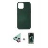 MARSİLYAN™- iPhone 12 Mini Kılıf Kozmos Yansıma Özel Seri - Şeffaf 360 Full Body Arka Koruyucu + Raze Metal Kamera Lens - KI