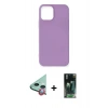 MARSİLYAN™- iPhone 12 Mini Kılıf Kozmos Yansıma Özel Seri - Şeffaf 360 Full Body Arka Koruyucu + Raze Metal Kamera Lens - KI