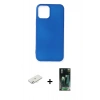 MARSİLYAN™- iPhone 12 Mini Kılıf Kozmos Yansıma Özel Seri - Şeffaf 360 Full Body Arka Koruyucu + Renkli Kamera Lens Koruma Cam - SI