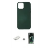 MARSİLYAN™- iPhone 12 Mini Kılıf Kozmos Yansıma Özel Seri - Şeffaf 360 Full Body Arka Koruyucu + Renkli Kamera Lens Koruma Cam - SI