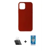 MARSİLYAN™- iPhone 12 Mini Kılıf Kozmos Yansıma Özel Seri - Şeffaf Royal Nano Ekran Koruyucu + Kamera Lens Koruma Cam - SF