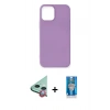 MARSİLYAN™- iPhone 12 Mini Kılıf Kozmos Yansıma Özel Seri - Şeffaf Royal Nano Ekran Koruyucu + Raze Metal Kamera Lens - KI