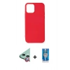 MARSİLYAN™- iPhone 12 Mini Kılıf Kozmos Yansıma Özel Seri - Şeffaf Royal Nano Ekran Koruyucu + Raze Metal Kamera Lens - KI