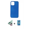 MARSİLYAN™- iPhone 12 Mini Kılıf Kozmos Yansıma Özel Seri - Şeffaf Royal Nano Ekran Koruyucu + Raze Metal Kamera Lens - KI