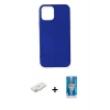 MARSİLYAN™- iPhone 12 Mini Kılıf Kozmos Yansıma Özel Seri - Şeffaf Royal Nano Ekran Koruyucu + Renkli Kamera Lens Koruma Cam - SI
