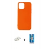 MARSİLYAN™- iPhone 12 Mini Kılıf Kozmos Yansıma Özel Seri - Şeffaf Royal Nano Ekran Koruyucu + Renkli Kamera Lens Koruma Cam - SI