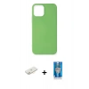 MARSİLYAN™- iPhone 12 Mini Kılıf Kozmos Yansıma Özel Seri - Şeffaf Royal Nano Ekran Koruyucu + Renkli Kamera Lens Koruma Cam - SI