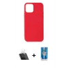 MARSİLYAN™- iPhone 12 Mini Kılıf Kozmos Yansıma Özel Seri - Şeffaf Royal Nano Ekran Koruyucu + Şeffaf Kamera Lens Koruma Cam