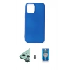 MARSİLYAN™- iPhone 12 Mini Kılıf Kozmos Yansıma Özel Seri - Şeffaf Royal Nano Ekran Koruyucu + Raze Metal Kamera Lens - YL