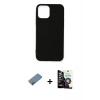 MARSİLYAN™- iPhone 12 Mini Kılıf Kozmos Yansıma Özel Seri - Şeffaf Temperli Cam Ekran Koruyucu + Gökkuşağı Shine Kamera Lens Koruma Cam