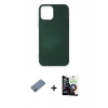 MARSİLYAN™- iPhone 12 Mini Kılıf Kozmos Yansıma Özel Seri - Şeffaf Temperli Cam Ekran Koruyucu + Gökkuşağı Shine Kamera Lens Koruma Cam