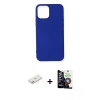 MARSİLYAN™- iPhone 12 Mini Kılıf Kozmos Yansıma Özel Seri - Şeffaf Temperli Cam Ekran Koruyucu + Renkli Kamera Lens Koruma Cam - PE