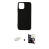 MARSİLYAN™- iPhone 12 Mini Kılıf Kozmos Yansıma Özel Seri - Şeffaf Temperli Cam Ekran Koruyucu + Renkli Kamera Lens Koruma Cam - SI