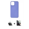 MARSİLYAN™- iPhone 12 Mini Kılıf Kozmos Yansıma Özel Seri - Şeffaf Temperli Cam Ekran Koruyucu + Kamera Lens Koruma Cam - SF
