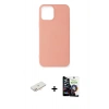 MARSİLYAN™- iPhone 12 Mini Kılıf Kozmos Yansıma Özel Seri - Şeffaf Temperli Cam Ekran Koruyucu + Renkli Kamera Lens Koruma Cam - YL