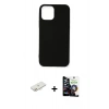 MARSİLYAN™- iPhone 12 Mini Kılıf Kozmos Yansıma Özel Seri - Şeffaf Temperli Cam Ekran Koruyucu + Renkli Kamera Lens Koruma Cam - YL