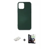 MARSİLYAN™- iPhone 12 Mini Kılıf Kozmos Yansıma Özel Seri - Şeffaf Temperli Cam Ekran Koruyucu + Renkli Kamera Lens Koruma Cam - YL
