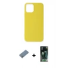 MARSİLYAN™- iPhone 12 Mini Kılıf Kozmos Yansıma Özel Seri - Siyah 360 Mat Full Body Arka Koruyucu + Shine Kamera Lens Koruma Cam - GS