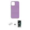 MARSİLYAN™- iPhone 12 Mini Kılıf Kozmos Yansıma Özel Seri - Siyah 360 Mat Full Body Arka Koruyucu + Renkli Kamera Lens Koruma Cam - TU