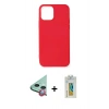 MARSİLYAN™- iPhone 12 Mini Kılıf Kozmos Yansıma Özel Seri - Siyah Polymer Nano Ekran Koruyucu + Raze Metal Kamera Lens - KI