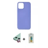 MARSİLYAN™- iPhone 12 Mini Kılıf Kozmos Yansıma Özel Seri - Siyah Polymer Nano Ekran Koruyucu + Raze Metal Kamera Lens - KI