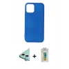 MARSİLYAN™- iPhone 12 Mini Kılıf Kozmos Yansıma Özel Seri - Siyah Polymer Nano Ekran Koruyucu + Raze Metal Kamera Lens - MI