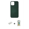 MARSİLYAN™- iPhone 12 Mini Kılıf Kozmos Yansıma Özel Seri - Siyah Polymer Nano Ekran Koruyucu + Renkli Kamera Lens Koruma Cam - YL