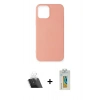 MARSİLYAN™- iPhone 12 Mini Kılıf Kozmos Yansıma Özel Seri - Siyah Polymer Nano Ekran Koruyucu + Kamera Lens Koruma Cam - SF