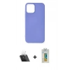 MARSİLYAN™- iPhone 12 Mini Kılıf Kozmos Yansıma Özel Seri - Siyah Polymer Nano Ekran Koruyucu + Kamera Lens Koruma Cam - SF