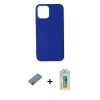 MARSİLYAN™- iPhone 12 Mini Kılıf Kozmos Yansıma Özel Seri - Siyah Polymer Nano Ekran Koruyucu + Shine Kamera Lens Koruma Cam - GI