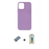 MARSİLYAN™- iPhone 12 Mini Kılıf Kozmos Yansıma Özel Seri - Siyah Polymer Nano Ekran Koruyucu + Shine Kamera Lens Koruma Cam - GI