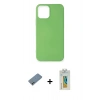 MARSİLYAN™- iPhone 12 Mini Kılıf Kozmos Yansıma Özel Seri - Siyah Polymer Nano Ekran Koruyucu + Shine Kamera Lens Koruma Cam - GI