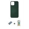 MARSİLYAN™- iPhone 12 Mini Kılıf Kozmos Yansıma Özel Seri - Siyah Polymer Nano Ekran Koruyucu + Shine Kamera Lens Koruma Cam - SABE