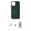 MARSİLYAN™- iPhone 12 Mini Kılıf Kozmos Yansıma Özel Seri - Siyah Polymer Nano Ekran Koruyucu + Renkli Kamera Lens Koruma Cam - TU