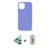 MARSİLYAN™- iPhone 12 Mini Kılıf Kozmos Yansıma Özel Seri - Siyah Polymer Nano Ekran Koruyucu + Raze Metal Kamera Lens - YL