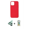 MARSİLYAN™- iPhone 12 Mini Kılıf Kozmos Yansıma Özel Seri - Siyah Polymer Nano Ekran Koruyucu + Raze Metal Kamera Lens - YL