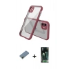 MARSİLYAN™- iPhone 12 Mini Kılıf Nova Asil Özel Seri - Şeffaf 360 Full Body Arka Koruyucu + Shine Kamera Lens Koruma Cam - GD